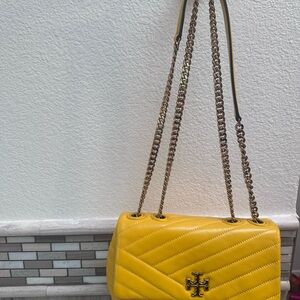 Tory Burch Sunlit Yellow Quilted Shoulder Bag